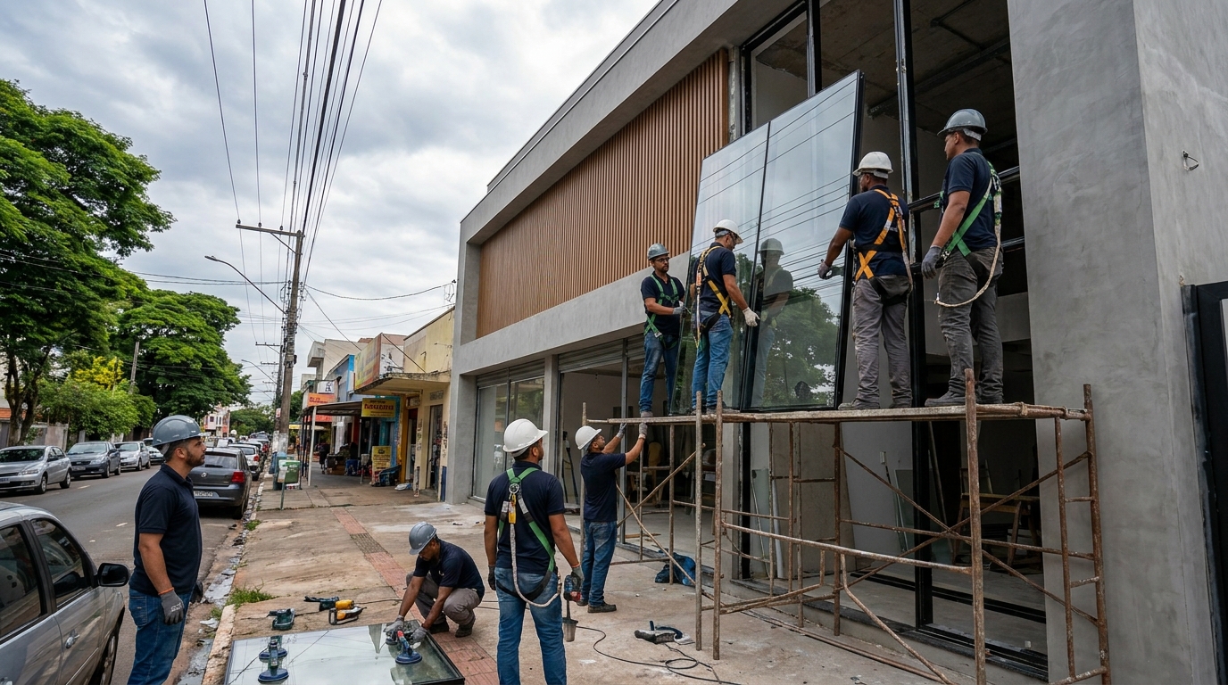 Fachada de Vidro em São José do Rio Preto‑SP